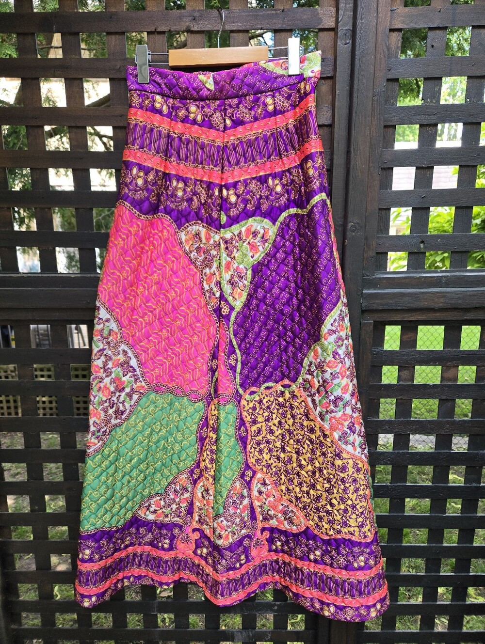 Vintage Quilted Maxi Skirt